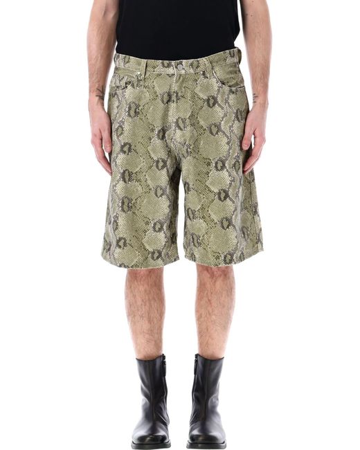 Pleasures Green Rattle Shorts for men