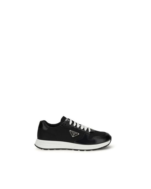 Prada Black Recycled Polyamide Athletic Sneakers for men
