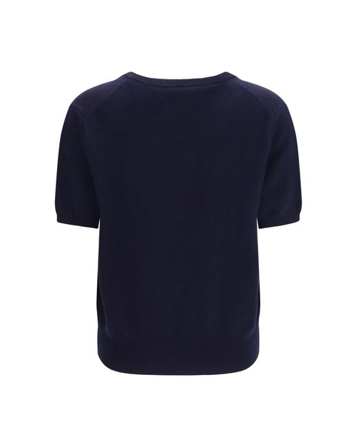 Extreme Cashmere Blue Cashmere Blend Sweater N°490 Martina