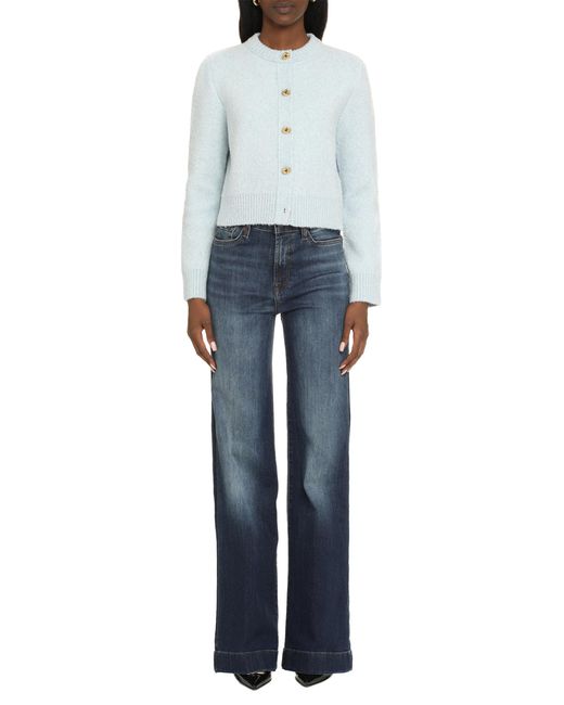 Bottega Veneta Blue Cardigan Bouclé Wool Elastane Cardigans