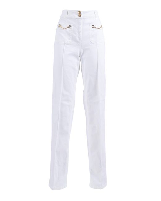 Elisabetta Franchi Blue Jeans-Style Trousers Cotton Elastane Pant
