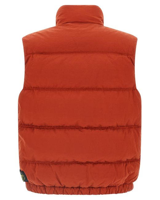 Stone Island Red Padded Vest for men