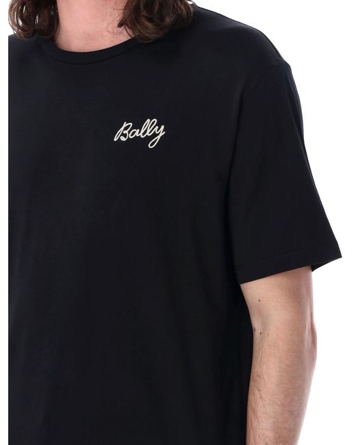Bally Black Cord Logo T-Shirt for men