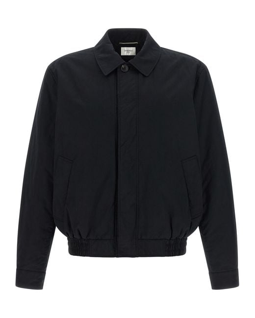 Saint Laurent Blue Cotton Shell Jacket Clothing for men