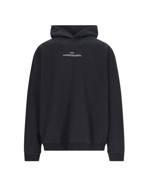 Maison Margiela Men's Blue Logo Hoodie