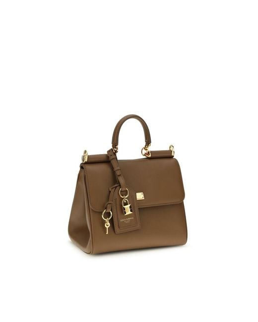 Dolce & Gabbana Brown Calf Leather Bos Taurus Shoulder Bag