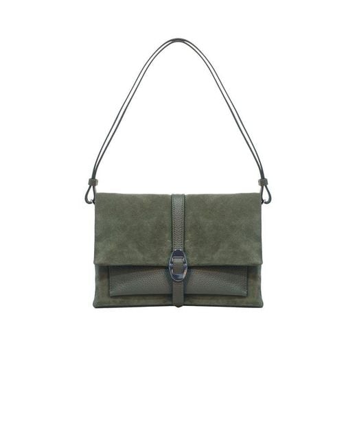 Coccinelle Green Shoulder Bag Cowhide Shoulder-Bags
