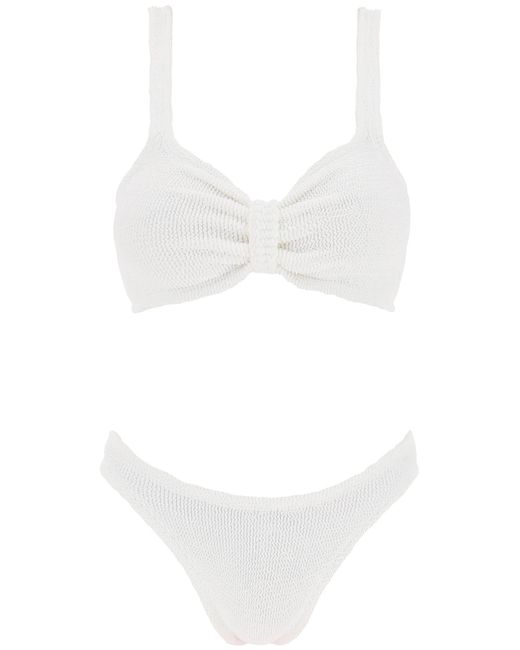 Hunza G White Bonnie Bikini Set