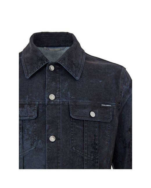 Dolce & Gabbana Blue Denim Jackets for men
