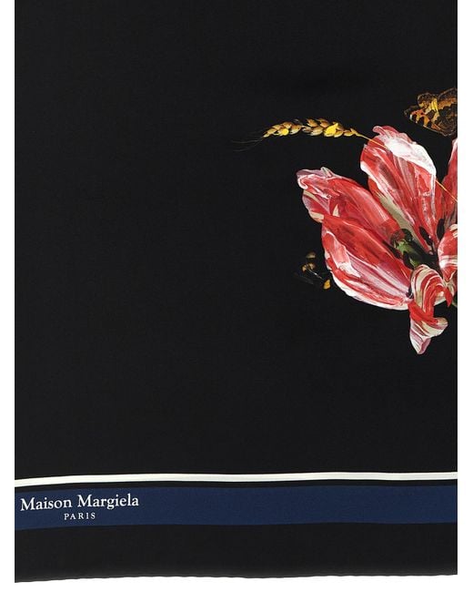 Maison Margiela Blue Silk Scarf