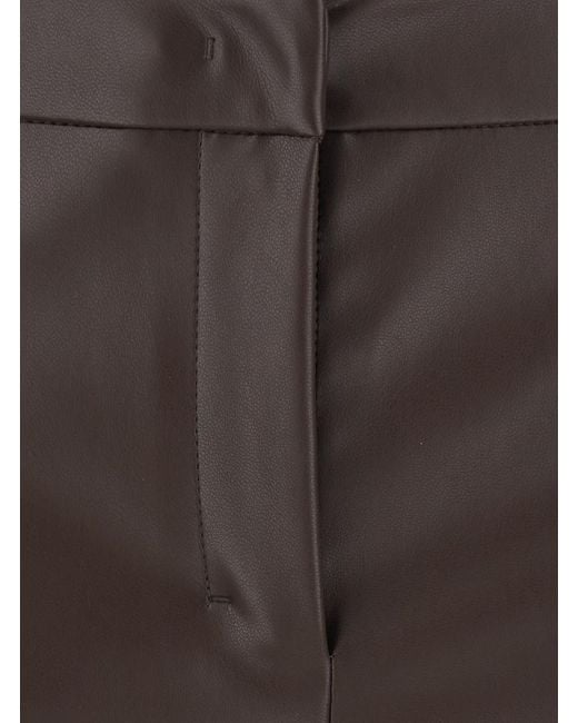 Max Mara Gray Flared Trousers Sublime Ecoleather Polyester