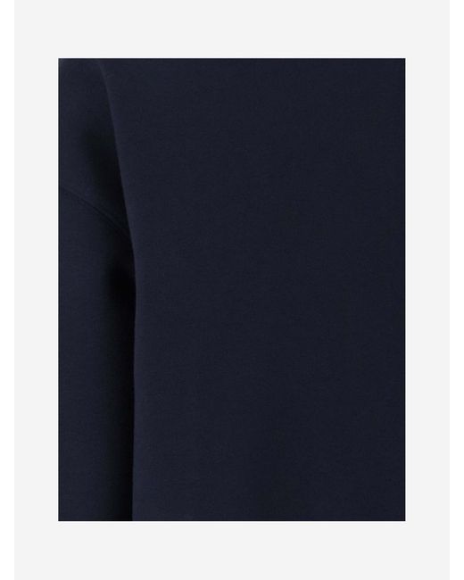 AMI Blue Cotton Blend Sweatshirt With Logo