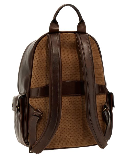 Brunello Cucinelli Brown Leather Backpack Backpacks for men