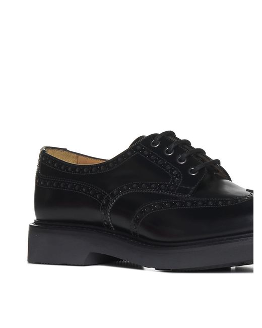 Church's Black Lichfield Brogue Leather Derby Shoes for men