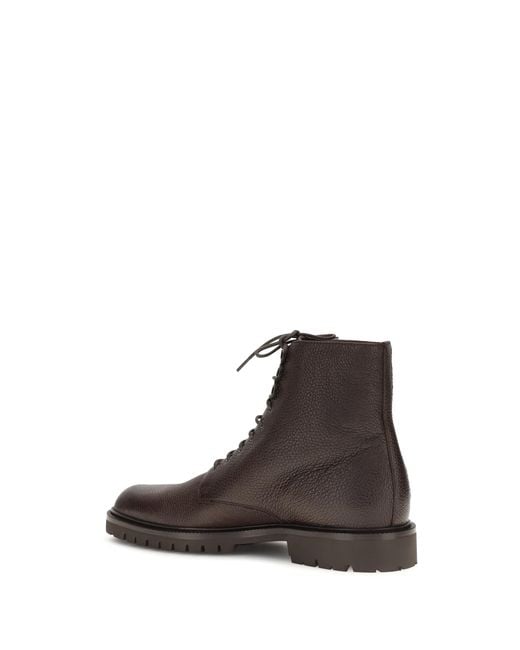Brunello Cucinelli Brown Lace-Up Ankle Boots for men