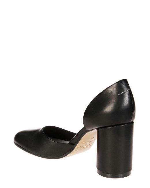 MM6 by Maison Martin Margiela Black Leather Pumps