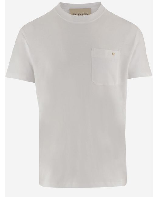 Valentino White Cotton T-Shirt T-Shirts for men