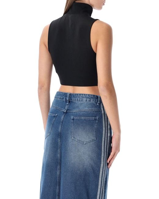 Adidas Originals Blue Sleeveless Zip Top