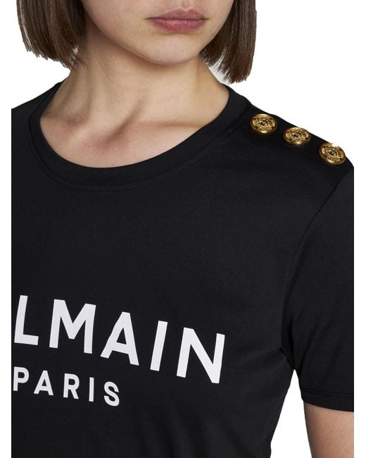 Balmain Black Paris T-Shirt