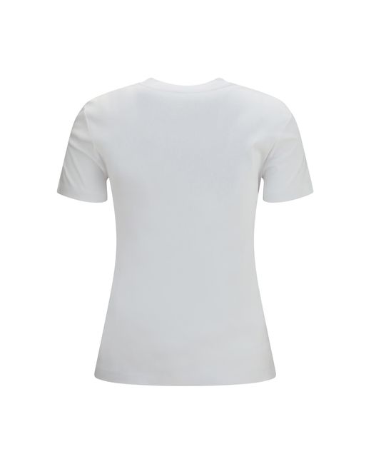 Max Mara Pure White Cotton T-Shirt T-Shirts