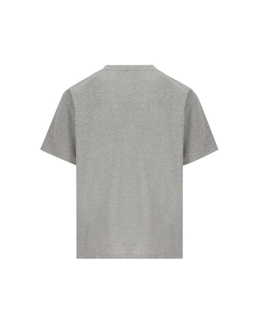 Saint Laurent Gray Cassandre Crewneck T-shirt for men
