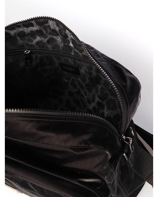 Dolce & Gabbana Black Logo Plaque Shoulder Bag for men