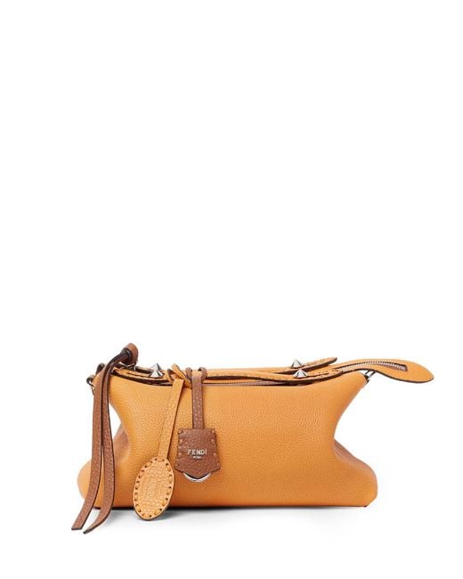 Fendi White Tan By The Way Selleria Medium Reversible Handbag