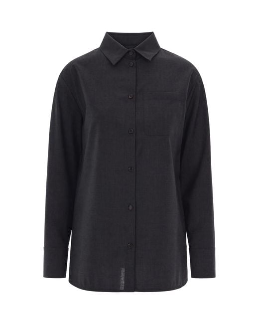Max Mara Blue Shirt Jacket Wool Virgin