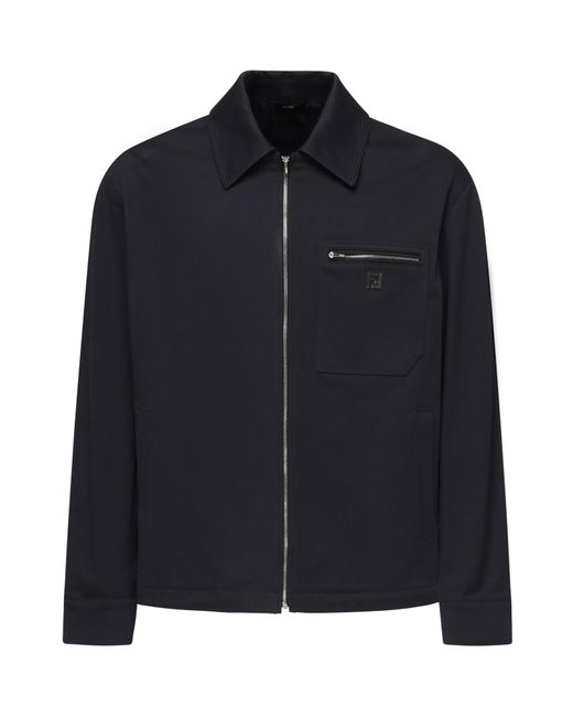 Fendi Black Jackets Cotton for men