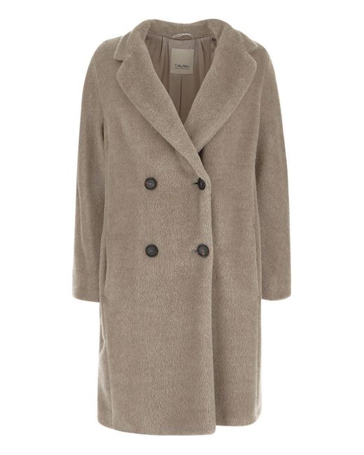 Max Mara Roseto Coat in Gray | Lyst