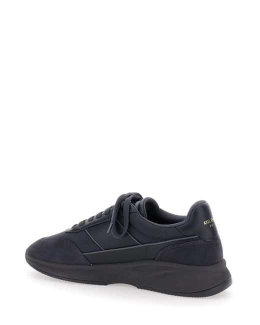 Axel Arigato Black 'Genesis Neo Runner' Low Top Sneakers With Logo Lettering On Tongue And Heel for men