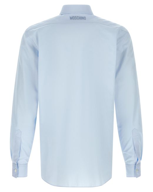 Moschino Blue Trompe-'Å“Il Print Shirt for men