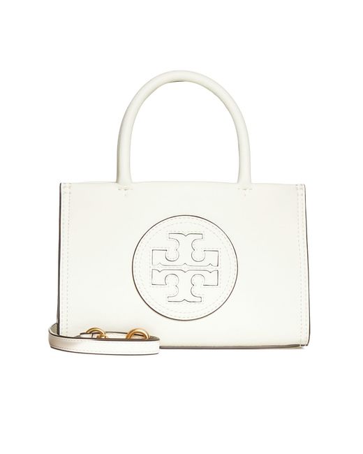 Tory Burch Ella Faux Leather Mini Tote Bag in White Lyst