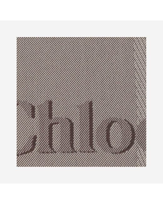 Chloé Brown Carry Canvas Tote Bag