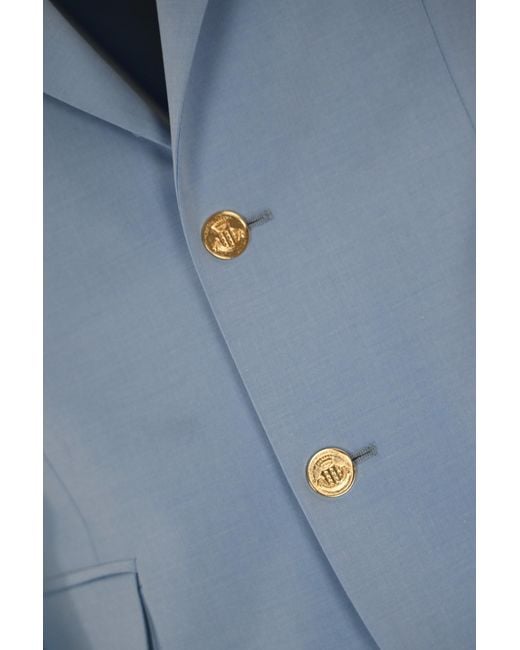 Daniele Alessandrini Blue Light Single-Breasted Suit for men