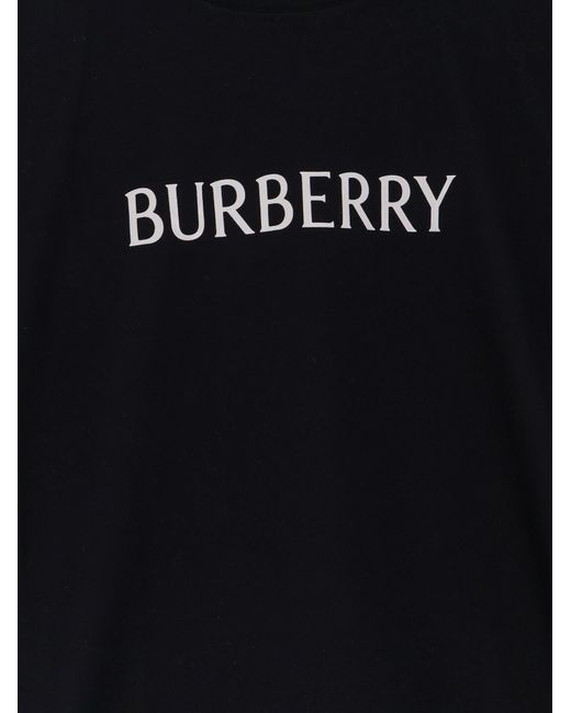 Burberry Black Seth Organic Cotton T-Shirt for men