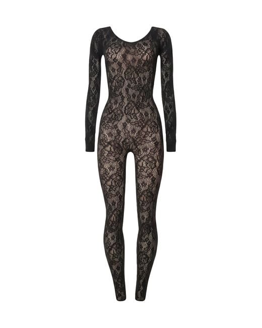 Wolford Black Infinite Rose Jumpsuit Polyamide; Elastane Dress