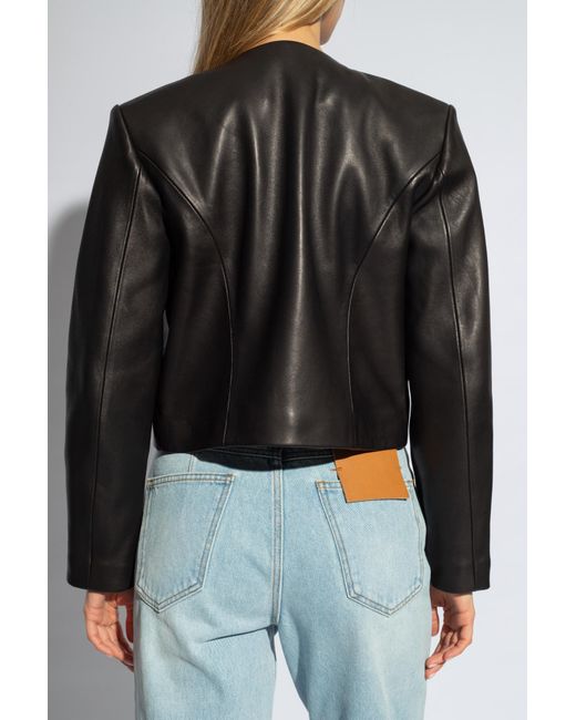Anine Bing Black Cara Leather Jacket