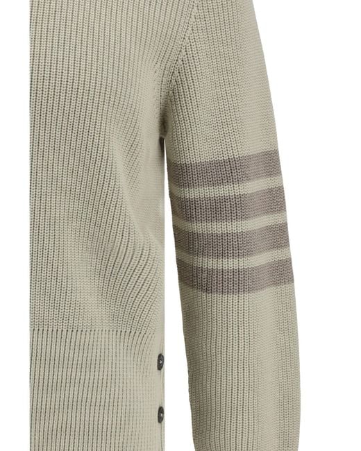 Thom Browne Natural 4-Bar Sweater Cotton for men