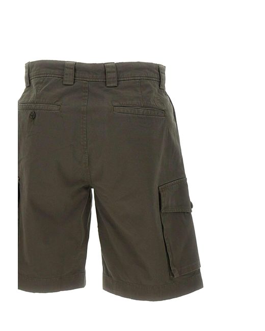 Woolrich Green Cotton "classic Cargo Shorts" for men