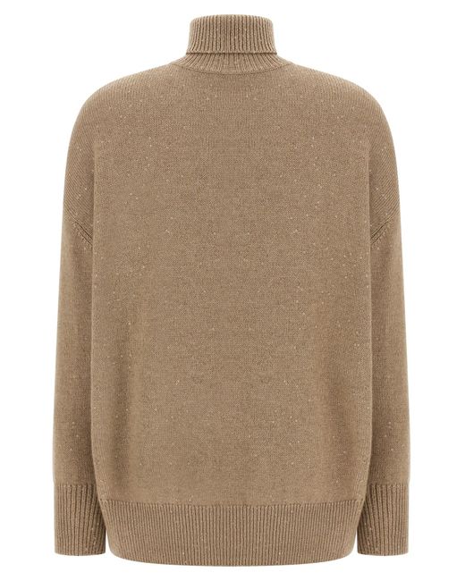 Brunello Cucinelli Natural Sequin Sweater