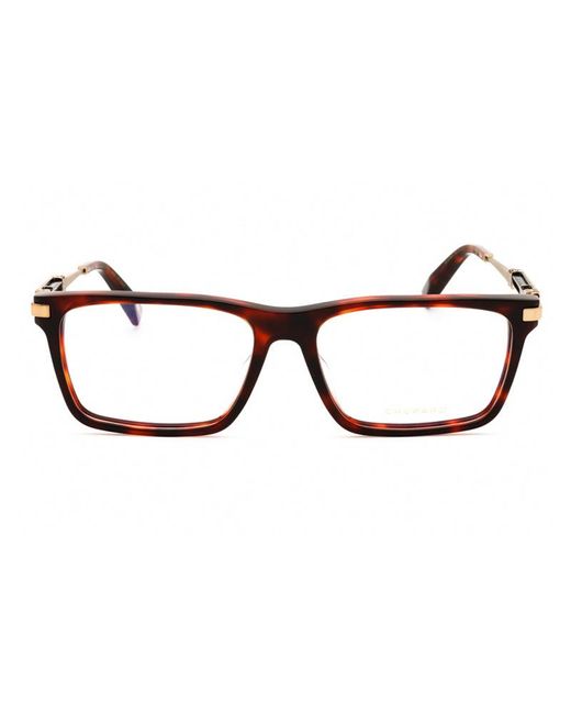 Chopard Brown Eyeglasses Rectangle Full Rim, Shiny Havana Frame And Clear Demo Lenses Lens Vch36409At for men