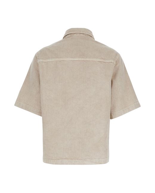 Haikure Natural Shirt With Classic Collar