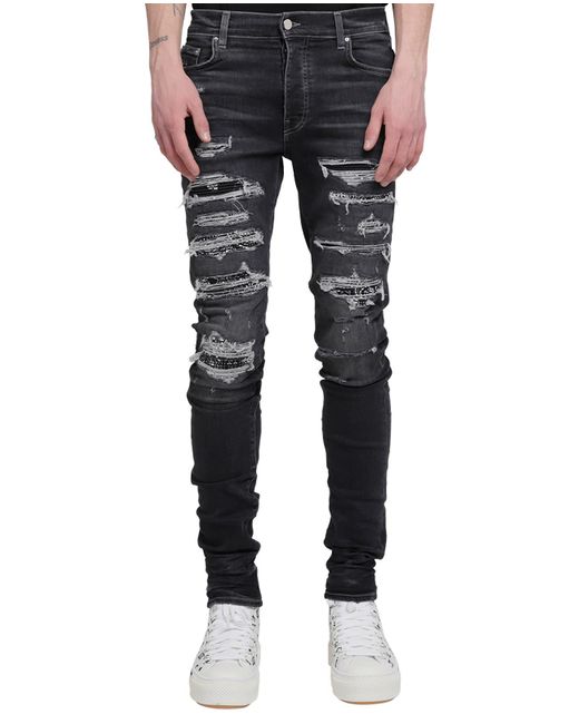 Amiri Denim Bandana Thrasher Jeans in Grey (Gray) for Men - Lyst