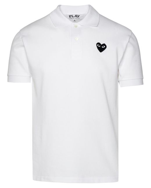 COMME DES GARÇONS PLAY White Cotton Polo Shirt for men