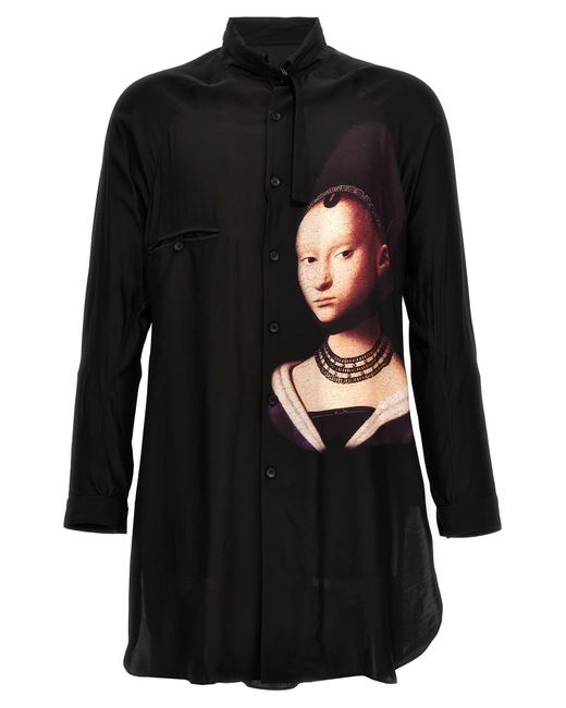 Yohji Yamamoto Black M-Young Girl Shirt, Blouse for men