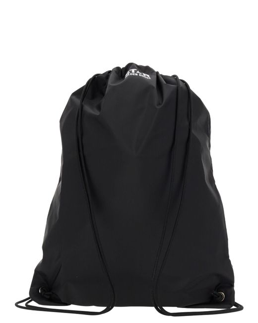 Golden Goose Deluxe Brand Black Logo Detail Nylon Backpack