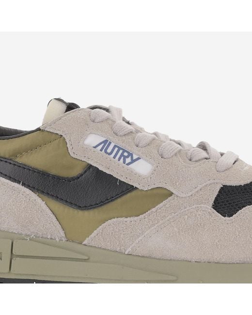 Autry Gray Sneakers Reelwind Leather Trainers for men