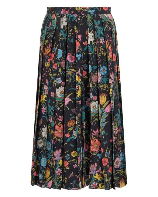 Gucci Multicolor Skirt Pleated Midi-Multicolour Silk