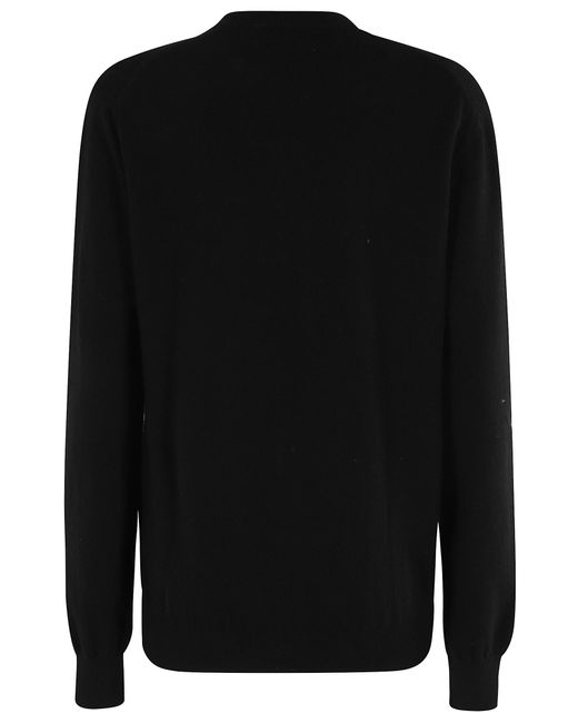 COMME DES GARÇONS PLAY Black Round Neck Cardigan Emblem